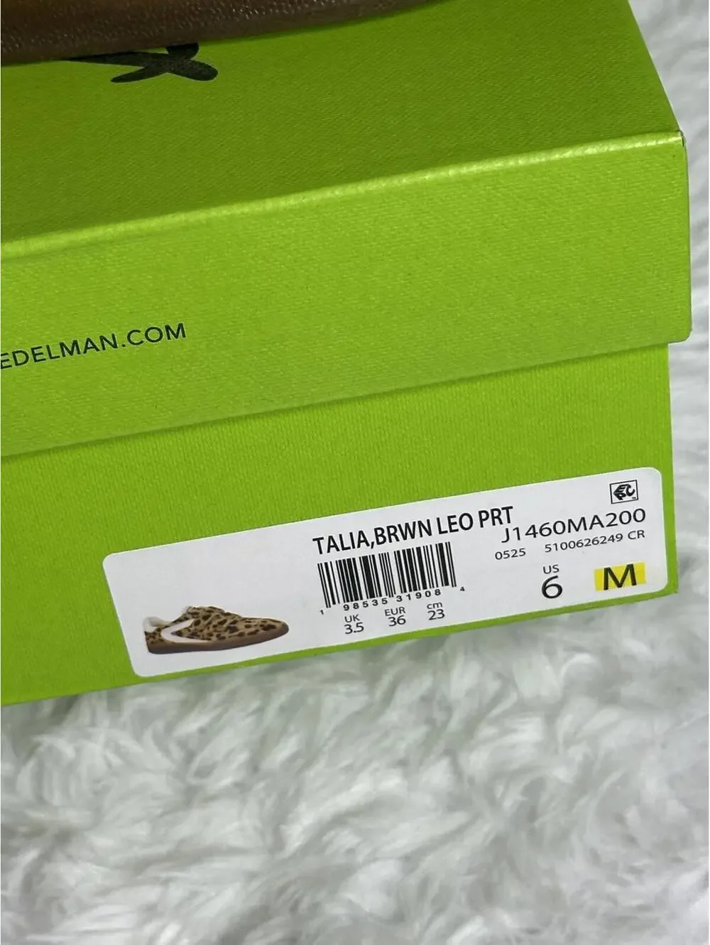 Sam Edelman Talia Brown Leo Print Sneakers Size 6 - Picture 7 of 9